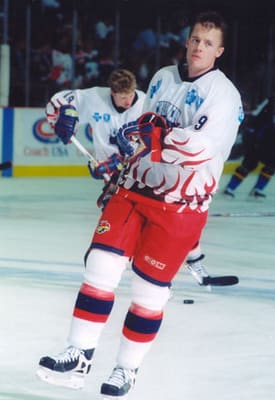 Davidson with the Syracuse Crunch during the 2001–02 season