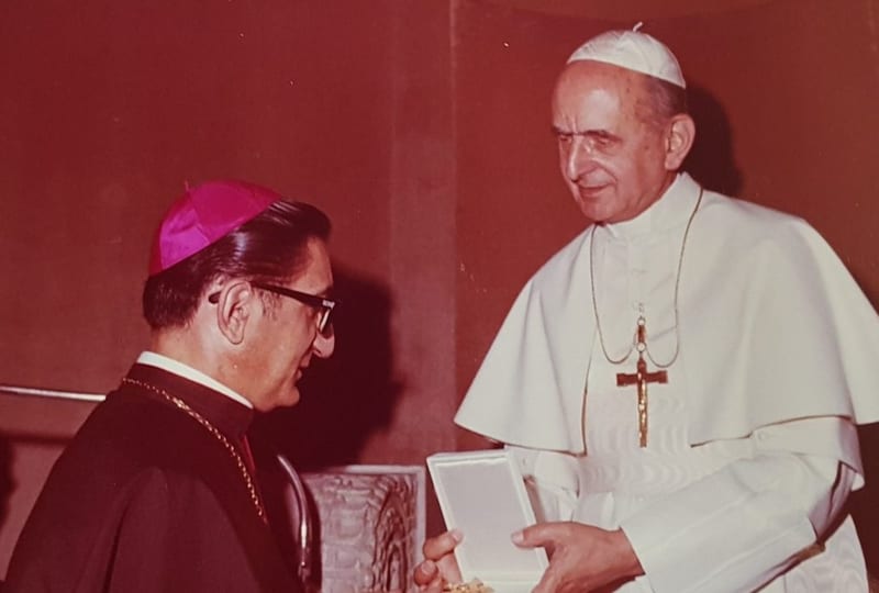 Mons. Rovida and Pope Paul VI in 1975.